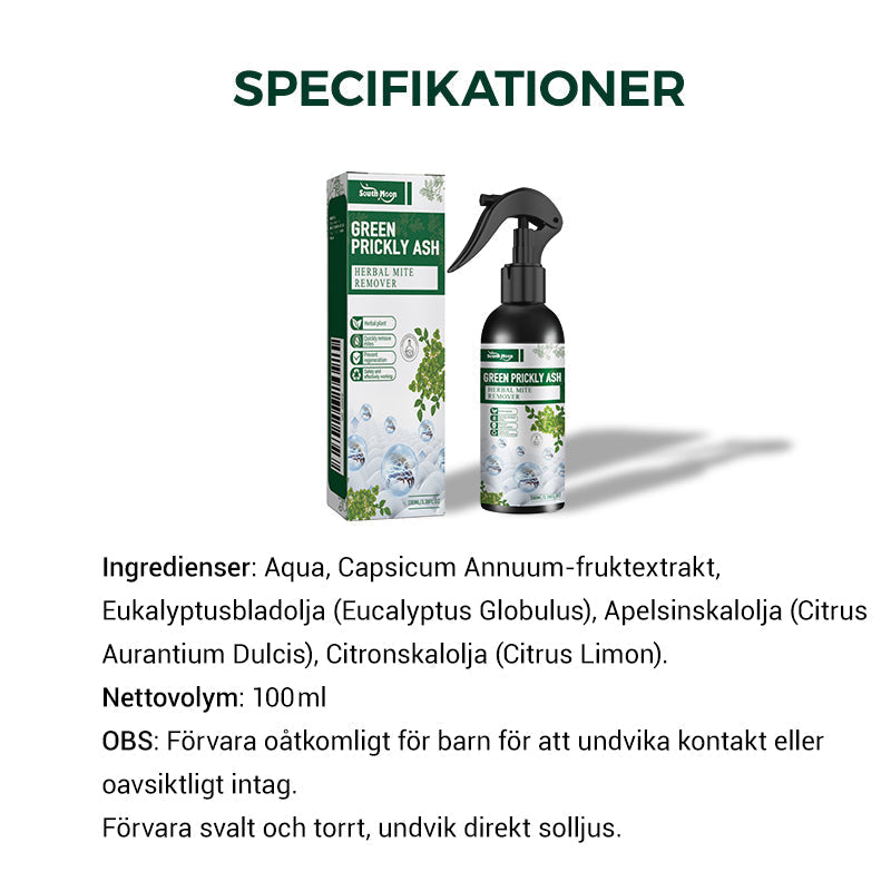 🔥 KÖP 2 FÅR 3! 🌿 KVALSTERSPRAY - Eliminerar Alla Kvalster Omedelbart, Skonsam för Hud och Textilier, Luktfri och Snabbverkan 🛏️✨