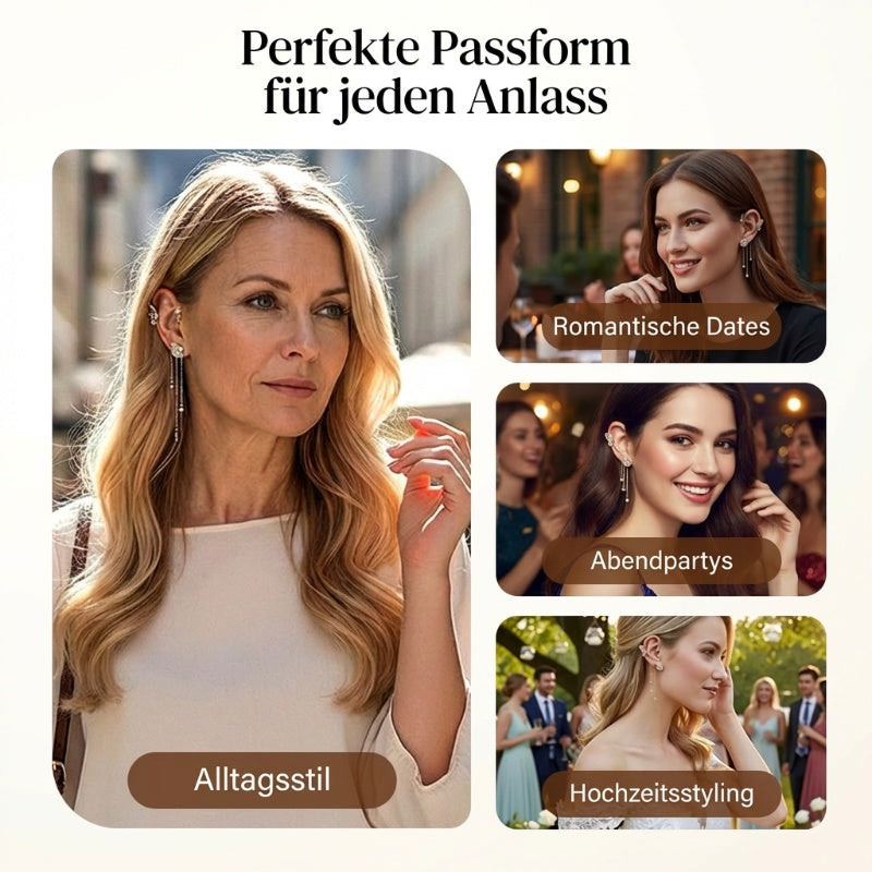 💕Valentinsdagsspecial – 50 % rabatt💕Enkla örhängen med fjärils- och blommotiv samt tofsar – eleganta och bekväma, ingen piercing krävs 🌸🦋