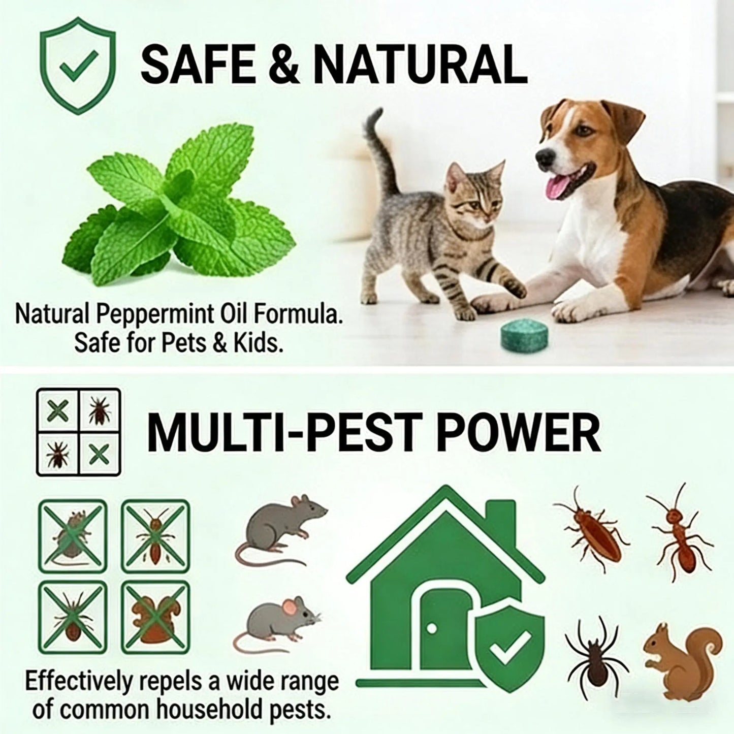 🏠🛡️ 50% rabatt! Allround-avskräckningspiller – effektiva mot 🐍, 🐀, 🕷️,🪳 , 🐜. Giftfria & säkra för husdjur. Används inomhus & utomhus.
