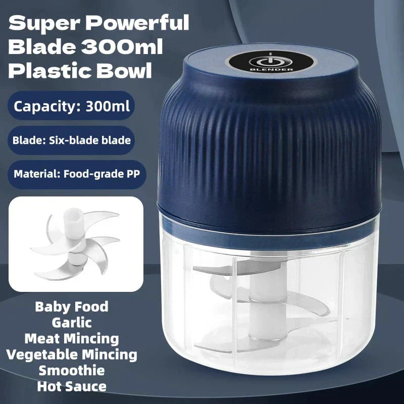 🧄 50% RABATT! ⚡ Trådlös Mini Elektrisk Vitlökshackare – Kraftfull & Effektiv, Lätt att Rengöra & Perfekt för Köket 🔪