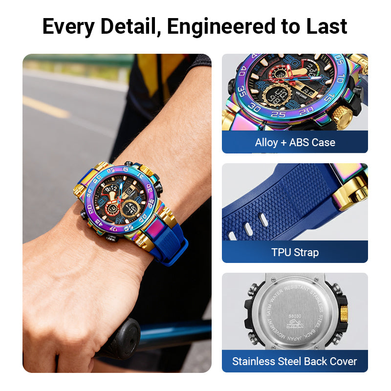⌚ 55 % RABATT! ✨ MULTIFUNKTIONELL LED-KLOCKA – Vattentät och digital display, 7 sportlägen med sömnmonitor, perfekt för utomhusbruk och daglig användning 🌟🔋