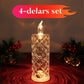 Set med 4 LED-kristalljus