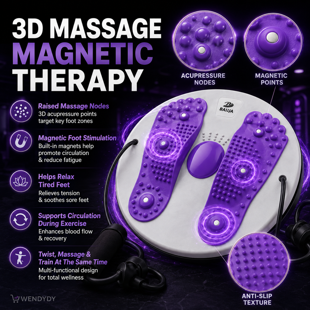 ✨ Midjevridande massage- och träningsbalansbräda – Bränn fett, smalna av midjan och förbättra cirkulationen hemma