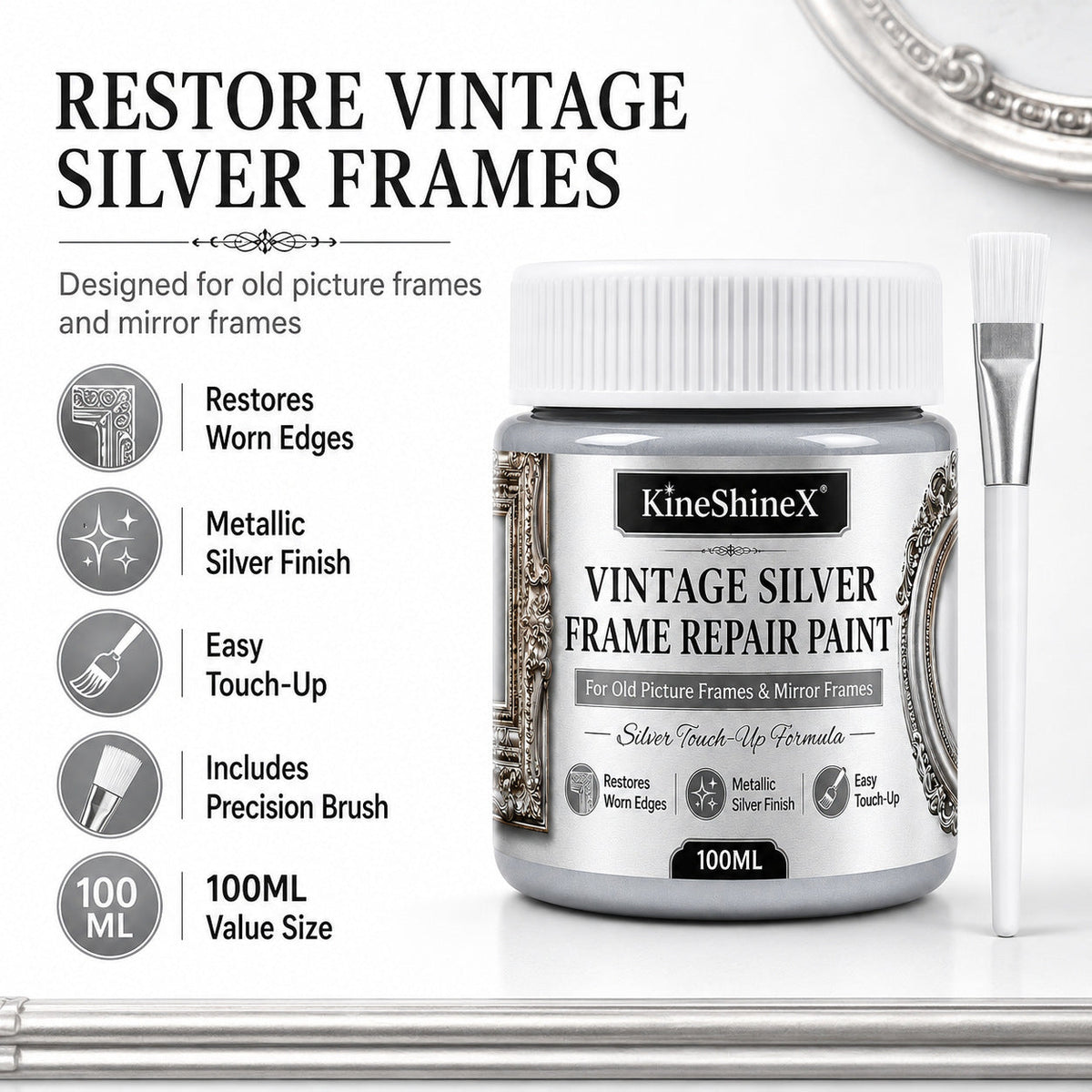 🔥50% RABATT NU! Guldmetallisk reparationspasta med borste, perfekt för metallytor ✨✅💥