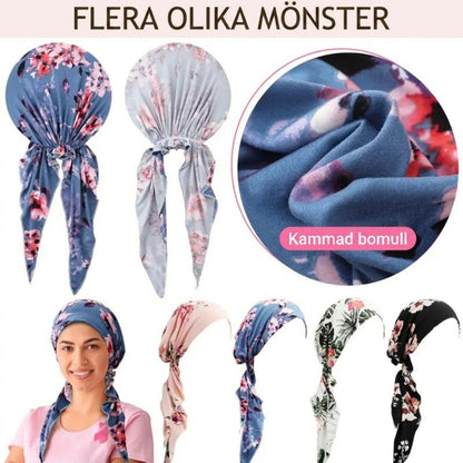 👒 BEGRÄNSAD TID: 50 % RABATT! ✨ Turban för damer med blommönster – mjuk, elastisk och mångsidig 🌸