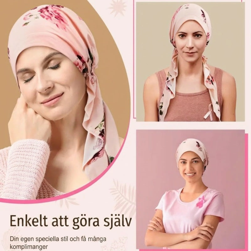 👒 BEGRÄNSAD TID: 50 % RABATT! ✨ Turban för damer med blommönster – mjuk, elastisk och mångsidig 🌸