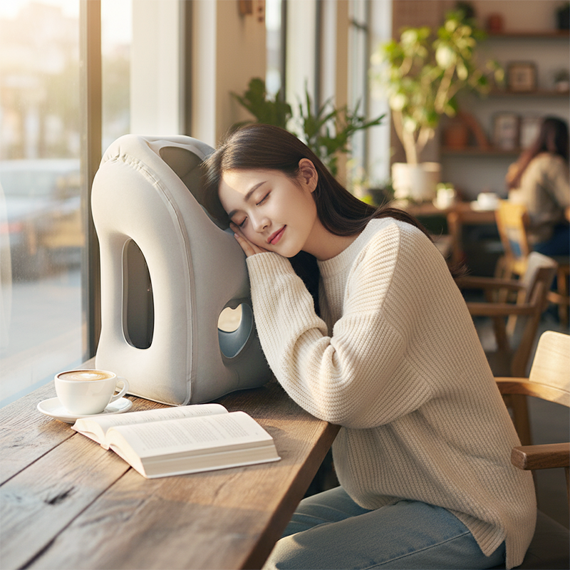 🔥50% RABATT🌬️✈️😴 Bärbar, uppblåsbar, ergonomisk resekudde: njut av en bekväm natts sömn när som helst, var som helst 🧳💤