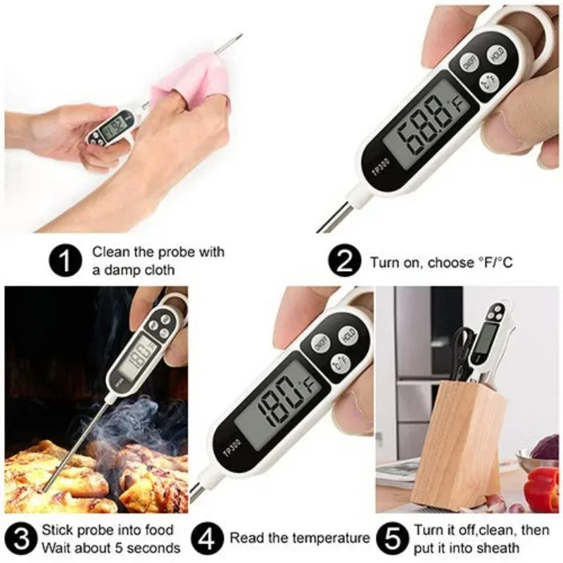 Digital köksvatten- och oljetermometer