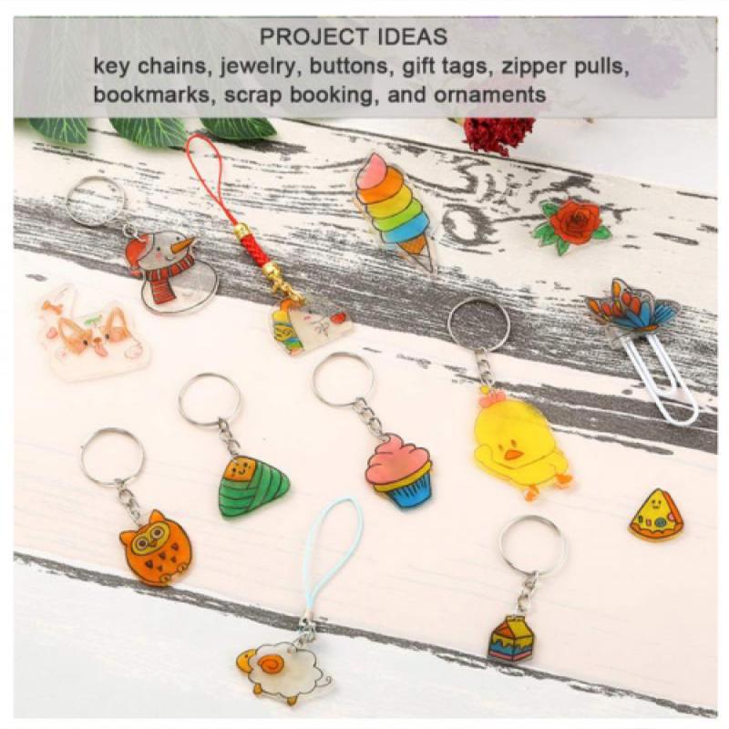 🔥Tidsbegränsad 50 % rabatt！✨DIY Shrinky Dinks nyckelringsset – kreativ barnaktivitet och perfekt som partygåva