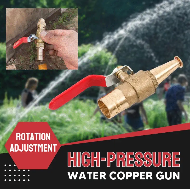 💧 50% RABATT NU! 🔫 Högtrycksvattenpistol i Koppar – Multifunktionsmunstycke, Förtjockad Ventil & Läcksäker 💪