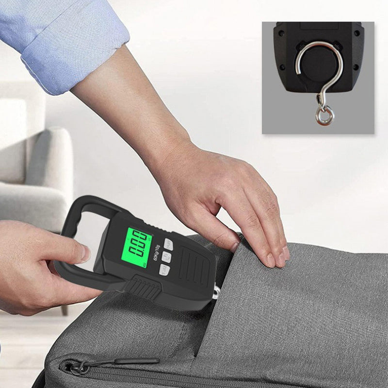 🧳 50 % RABATT NU! ⚖️ Digital handhållen bagagevåg – mät upp till 60 kg, kompakt & bakbelyst display – undvik överviktsavgifter ✨