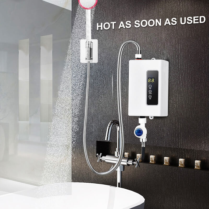 🚿 50% RABATT & FRI FRAKT! ✨ Tanklös Varmvattenberedare - Digital Temperaturkontroll med Kompakt Design för Omedelbar Varmvattenförsörjning ⚡🌡️