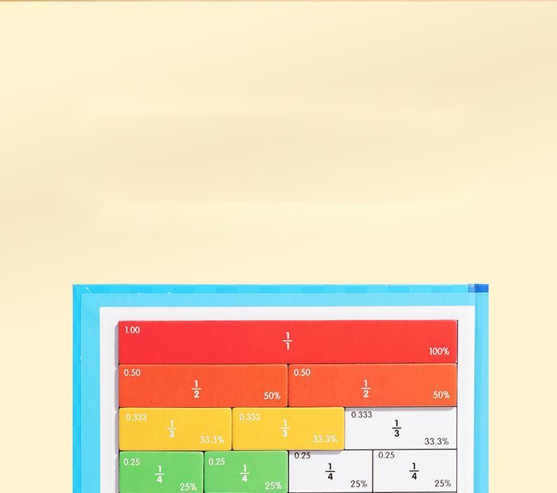 🎁Montessori Magnetisk bok Fraktionspussel för barn
