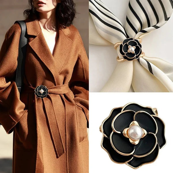 ✨ French Elegant Coat Scarf Buckle (50% discount) – Elegance at your fingertips!