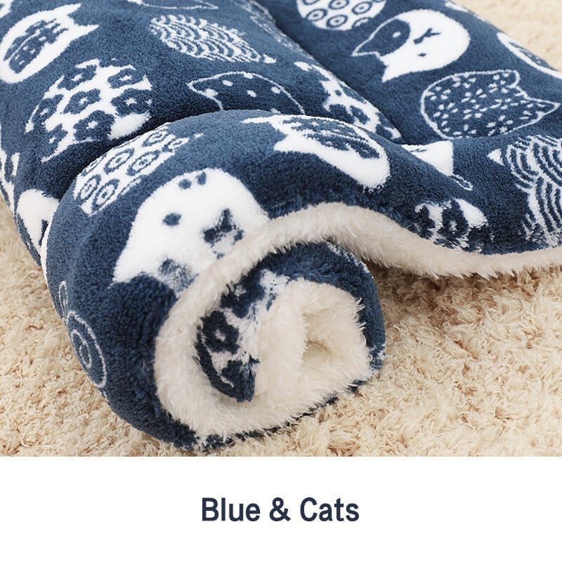 🐱 50% RABATT JULERBJUDANDE! ✨ Mysig och Lugnande Kattfilt - Mjuk Fleece med Värmeisolerande Effekt för Avslappning och Trygghet ❤️🔮