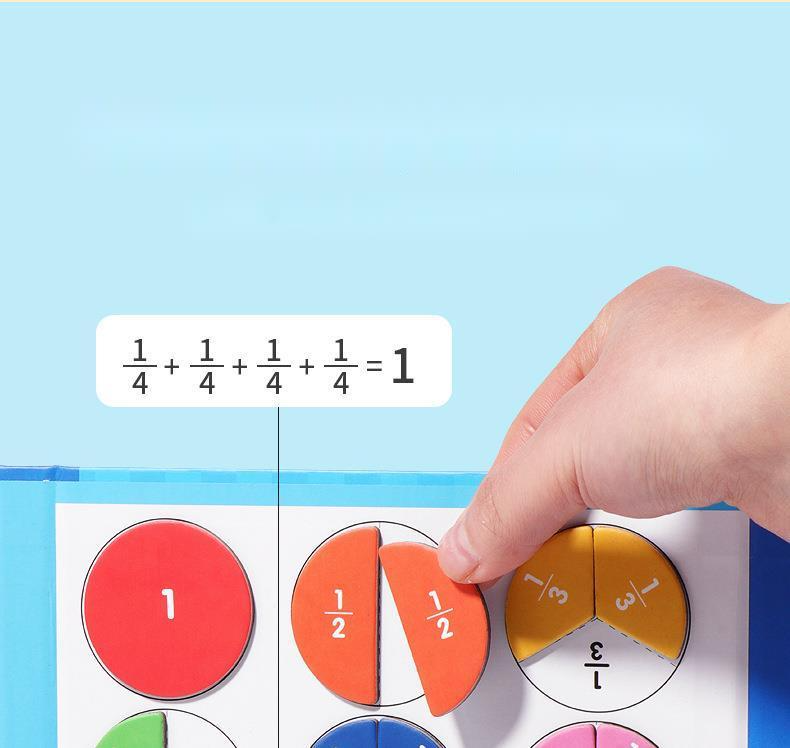 🎁Montessori Magnetisk bok Fraktionspussel för barn