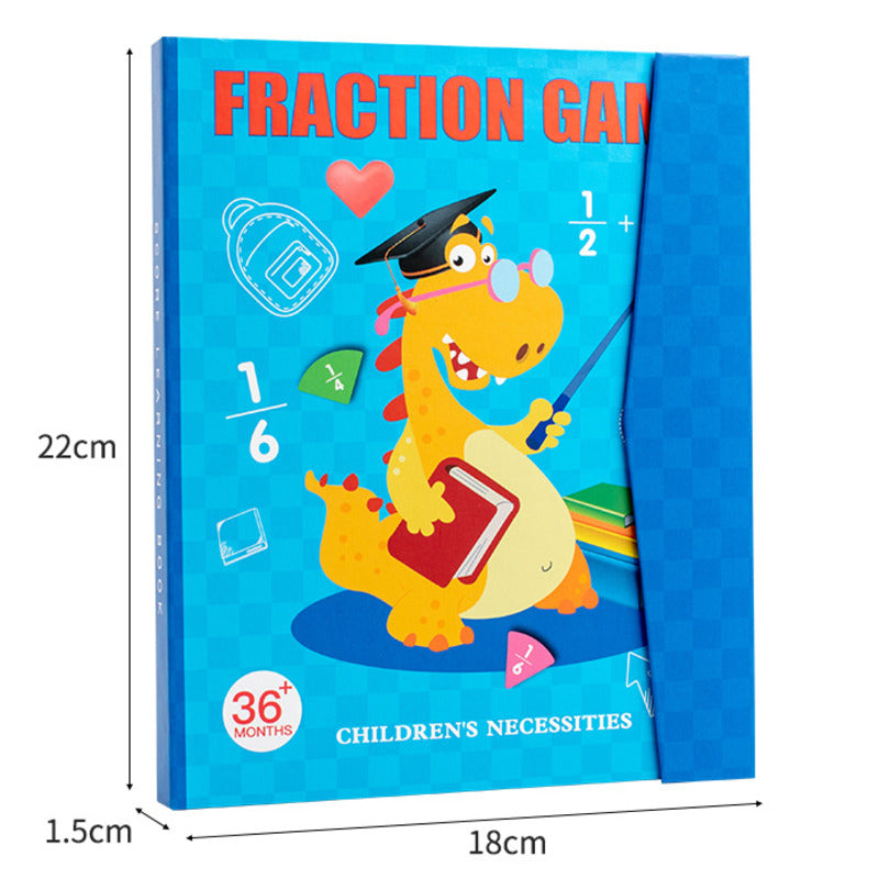 🎁Montessori Magnetisk bok Fraktionspussel för barn