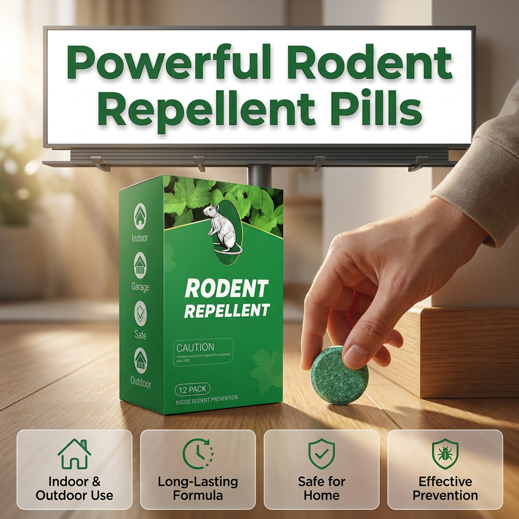 🏠🛡️ 50% rabatt! Allround-avskräckningspiller – effektiva mot 🐍, 🐀, 🕷️,🪳 , 🐜. Giftfria & säkra för husdjur. Används inomhus & utomhus.