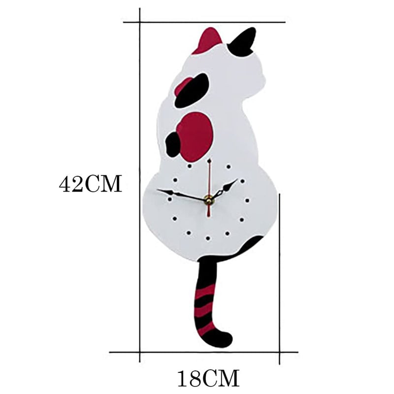 Rea före jul - 49% off-Väggklocka med nordisk katt och viftande svans