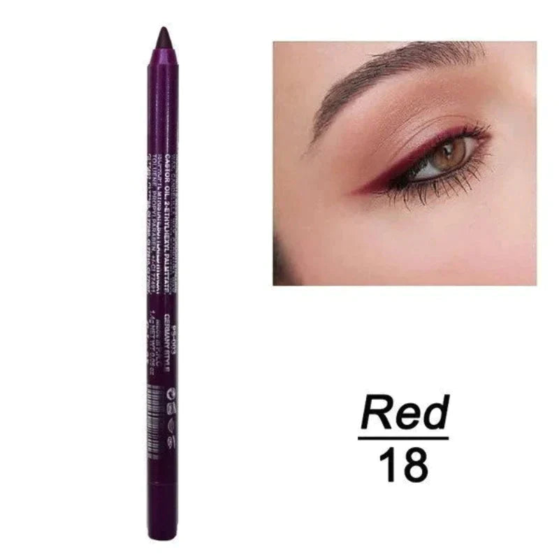 ✏️ 50% RABATT NU! 🌈 14-Pack Vattentät Färgglad Gel Eyeliner Penna – Metallic & Shimmer Finish, Smutsäker ✨
