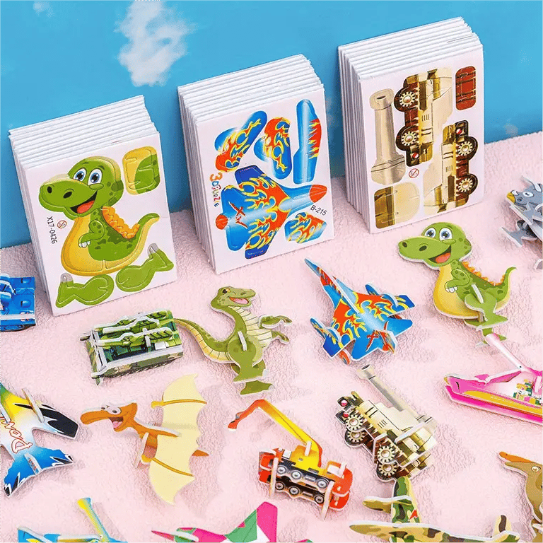 🧩 50% RABATT HET FÖRSÄLJNING! ✨ Pedagogiskt 3D-pussel med Tecknade Figurer - 57 Delar med Färgglada Motiv för Barns Utveckling 🎨👧