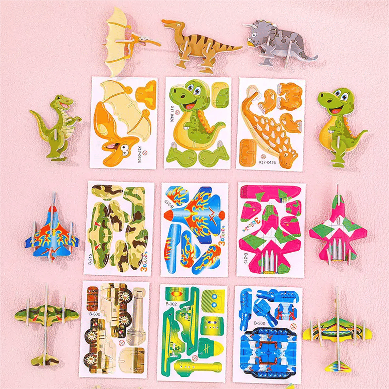 🧩 50% RABATT HET FÖRSÄLJNING! ✨ Pedagogiskt 3D-pussel med Tecknade Figurer - 57 Delar med Färgglada Motiv för Barns Utveckling 🎨👧