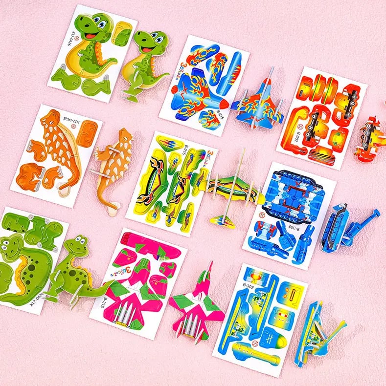 🧩 50% RABATT HET FÖRSÄLJNING! ✨ Pedagogiskt 3D-pussel med Tecknade Figurer - 57 Delar med Färgglada Motiv för Barns Utveckling 🎨👧