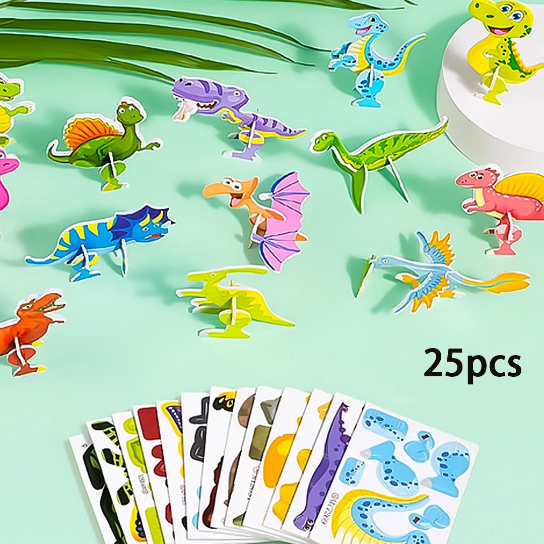 🧩 50% RABATT HET FÖRSÄLJNING! ✨ Pedagogiskt 3D-pussel med Tecknade Figurer - 57 Delar med Färgglada Motiv för Barns Utveckling 🎨👧