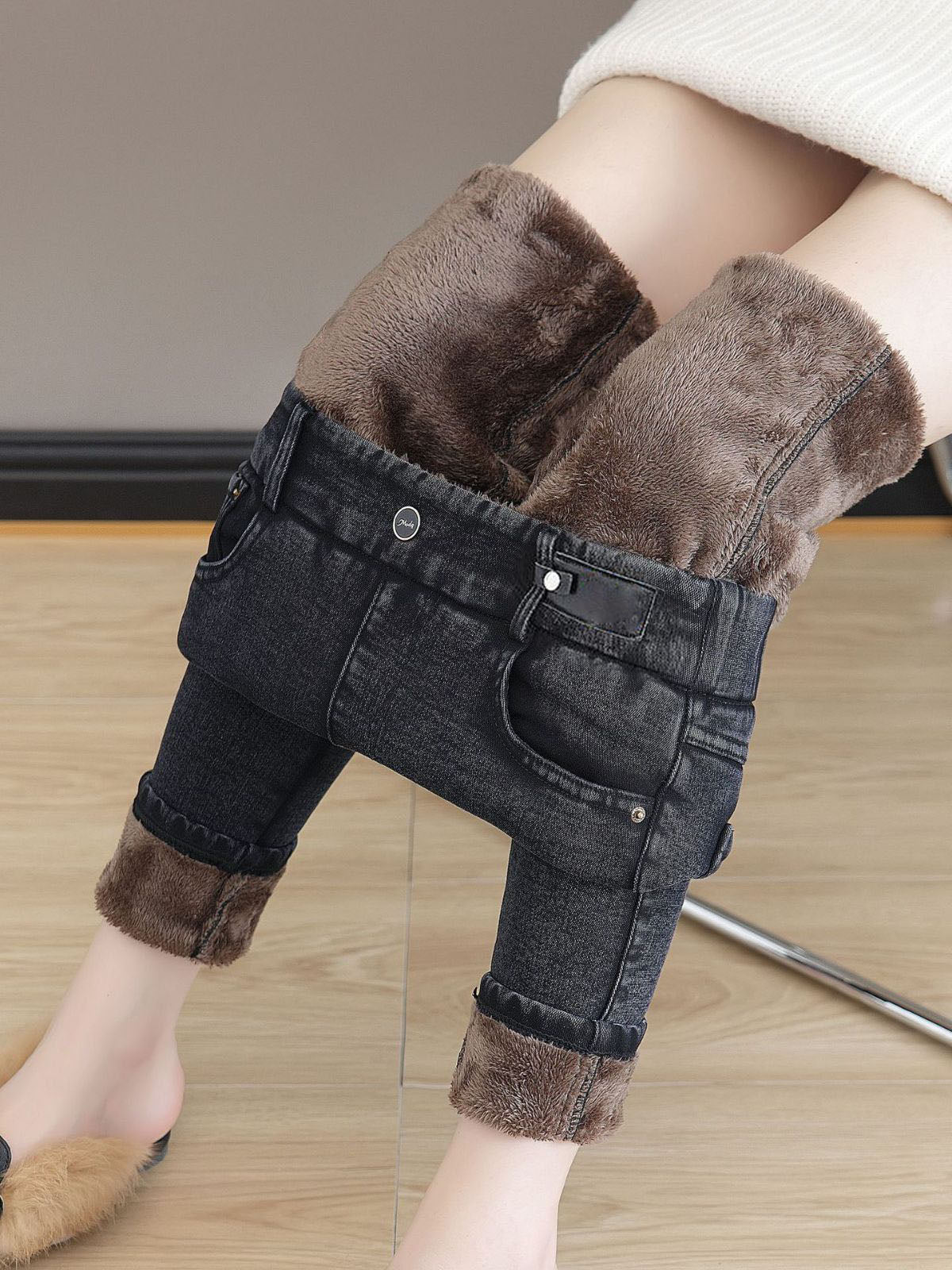👖50% REA NU!🔥Damjeans med Hög Midja - Smalpassform & Stretch, Perfekt för Vardag och Stil ✨