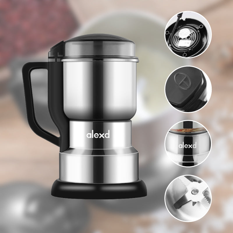 ⚙️ 50% RABATT! ✨ Elektrisk kaffekvarn & kryddslip i rostfritt stål – Mal kaffebönor, kryddor & nötter snabbt ☕