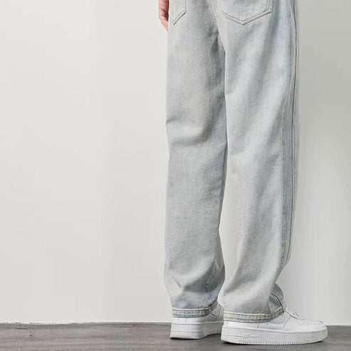 📢60% RABATT!!⏰Männs lockra raka jeans👖💥