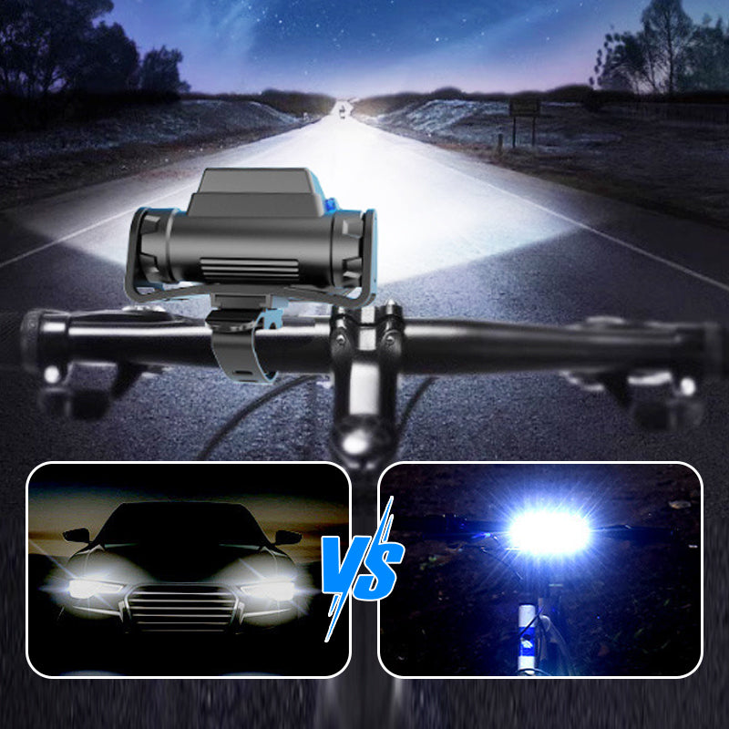 Bärbar utomhus med dubbelt huvud och superstark LED-cykellampa