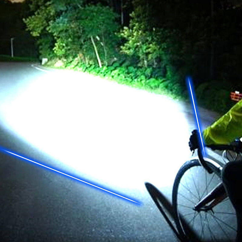 Bärbar utomhus med dubbelt huvud och superstark LED-cykellampa