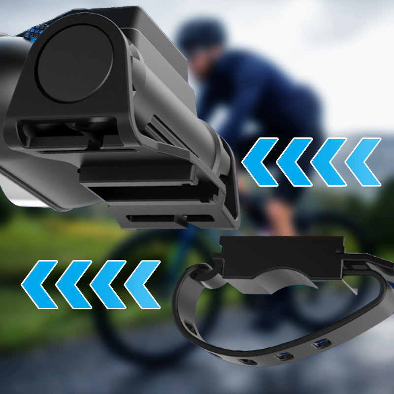 Bärbar utomhus med dubbelt huvud och superstark LED-cykellampa