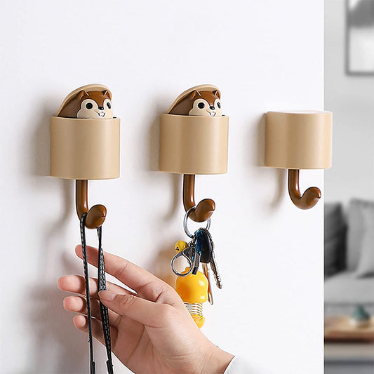 Creative Cute Squirrel Self-Adhesive Wall Hook🔥🔥🔥