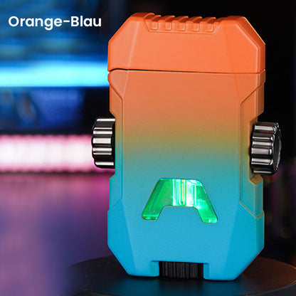 🔥Creative Gift - Cool Decompression Gyro Double Straight Punch Lighter🔥