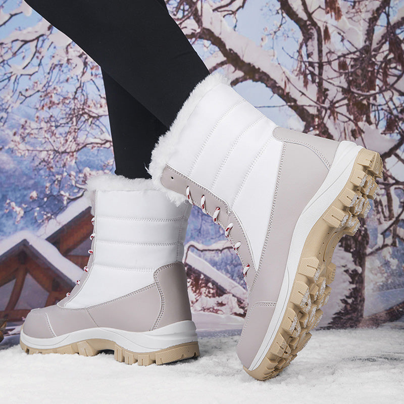 👢 50% REA NU! 🔥 Vattentäta Vinterkängor för Kvinnor - Varma & Skyddande, Perfekt för Snö och Kallt Väder