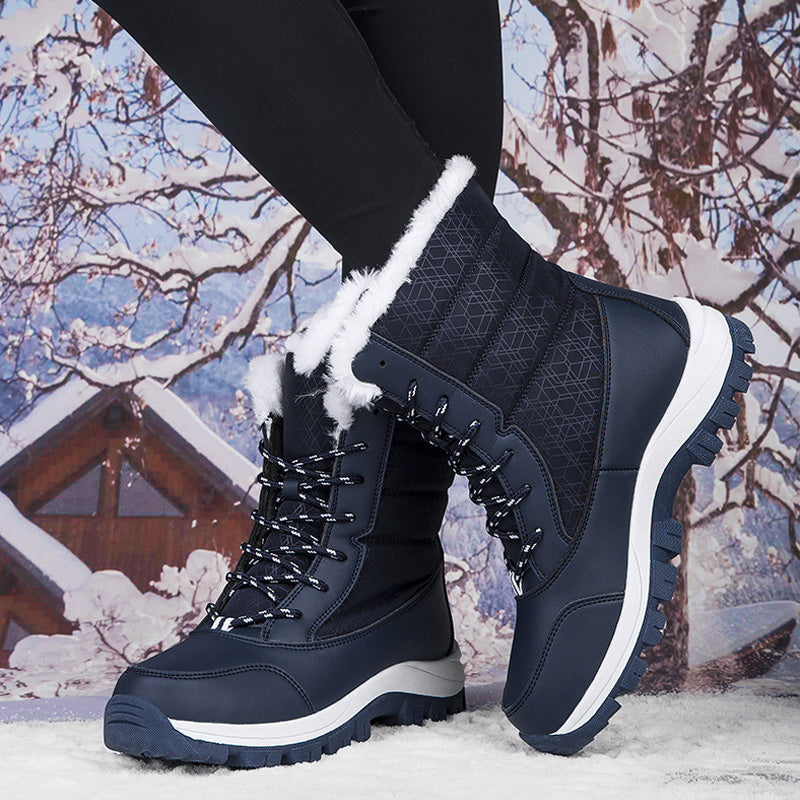 👢 50% REA NU! 🔥 Vattentäta Vinterkängor för Kvinnor - Varma & Skyddande, Perfekt för Snö och Kallt Väder