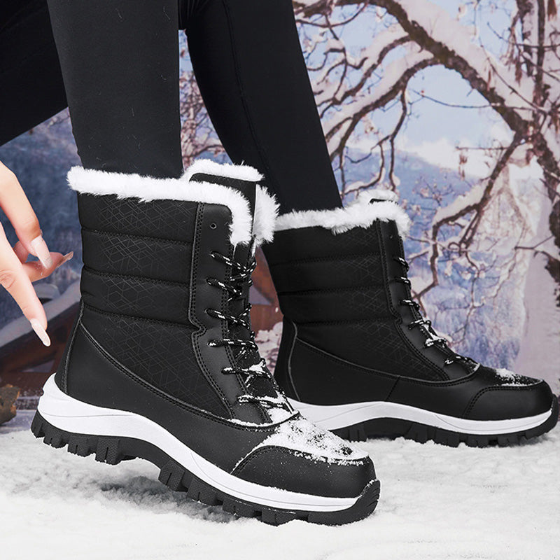 👢 50% REA NU! 🔥 Vattentäta Vinterkängor för Kvinnor - Varma & Skyddande, Perfekt för Snö och Kallt Väder