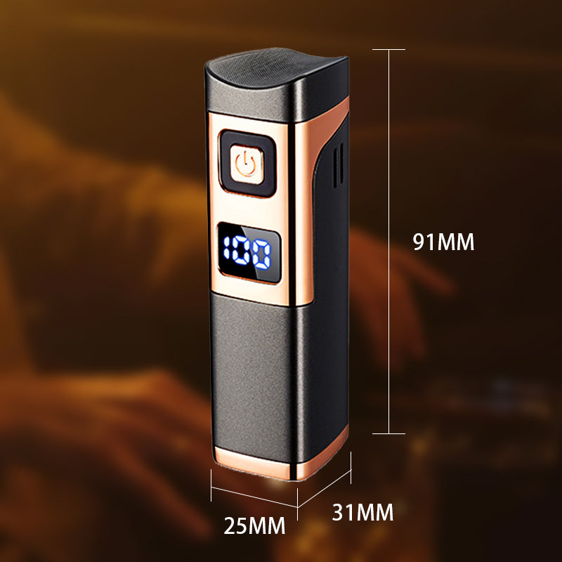 🔥40 % rabatt så länge lagret räcker!🎉Uppladdningsbar och påfyllningsbar cigarettändare med LED-display