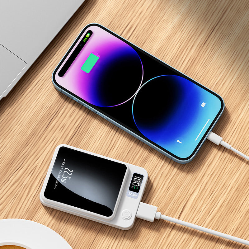 ⚡ 60% RABATT BEGRÄNSAD TID! ✨ 10000mAh Power Bank - 22.5W Ultratunn Snabbladdning med Digital Display för Mobil & Surfplatta 📱🔋