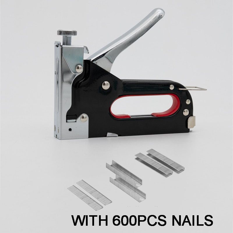 🔨 50% RABATT NU! 🛠️ 3-i-1 Träarbete Häftpistol – Manuell Metallverktyg för Klädsel & DIY – Justerbart Tryck & Stötdämpning 🪑