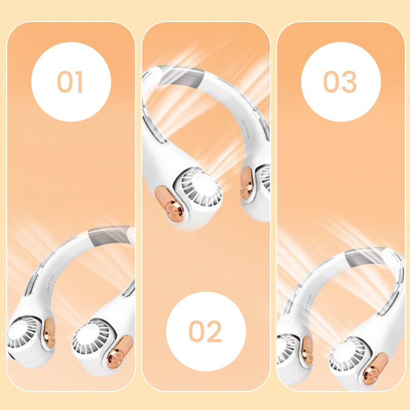 🌀 50% RABATT NU! 🍃 Neck Air Conditioner Fan – Tyst, Bärbar & 360° Roterbar – Perfekt För Sommar 🌞