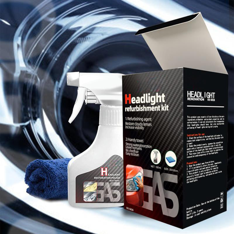 🔥Super Combo-uppsättning🔥Kit för renovering av strålkastare och kristalliseringsbeläggning för bilar