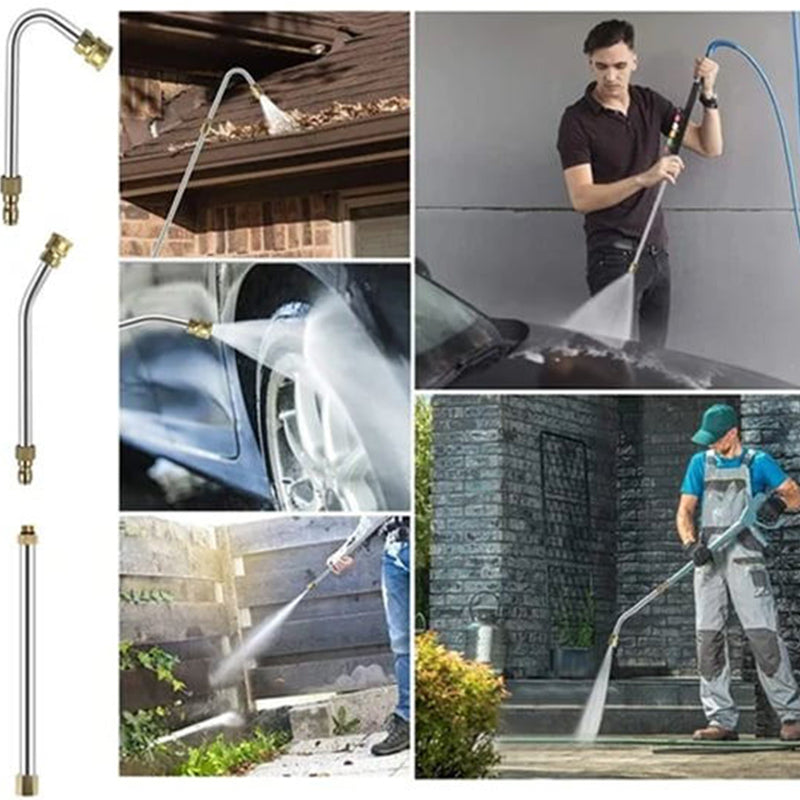🏡 【PROFFS-TVÄTT】4000 PSI Teleskopisk Högtrycksstav ✨ 3-i-1 Rengöring för Hela Huset – Utan Stege!
