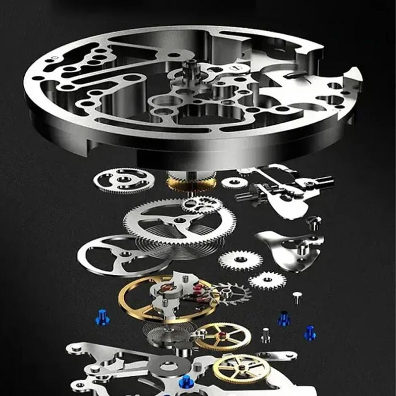 ⌚ 60% RABATT! ⚙️ Herr Vattentät Roman Skeleton Automatisk Klocka – Rostfritt Stål, Utdragbart Urverk & Klassisk Design ✨📦