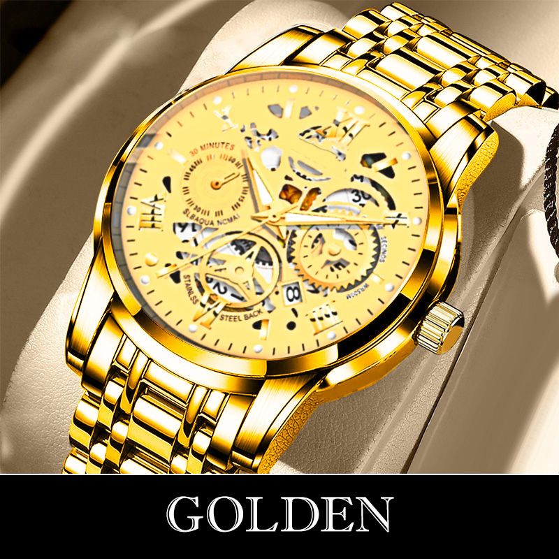 ⌚ 60% RABATT! ⚙️ Herr Vattentät Roman Skeleton Automatisk Klocka – Rostfritt Stål, Utdragbart Urverk & Klassisk Design ✨📦