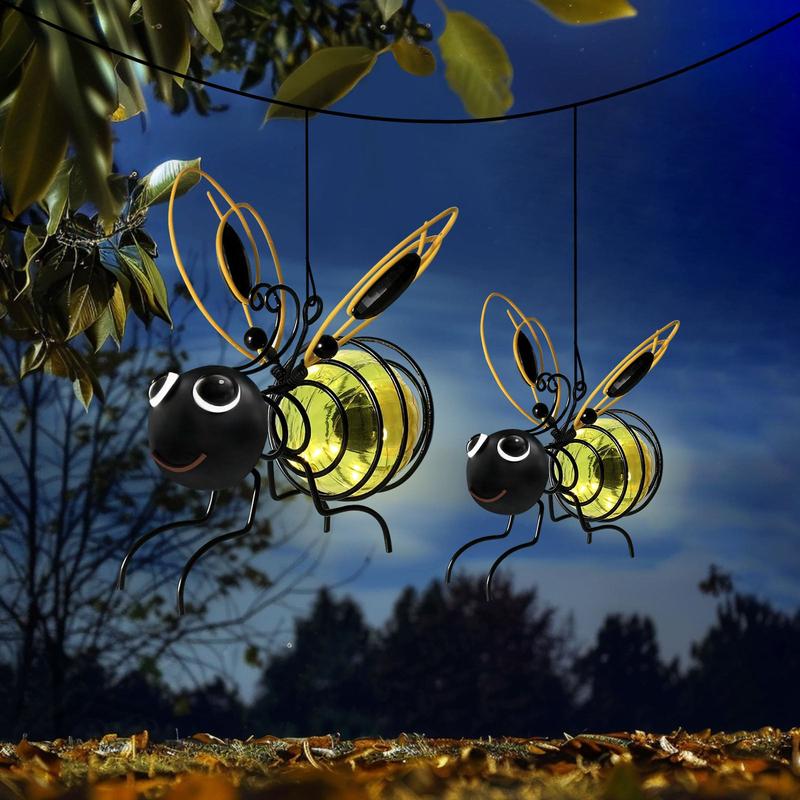 🐝Utomhushängande solcellslampa för bin - perfekt present till växtälskare, mammor eller vem som helst som ler ❤️