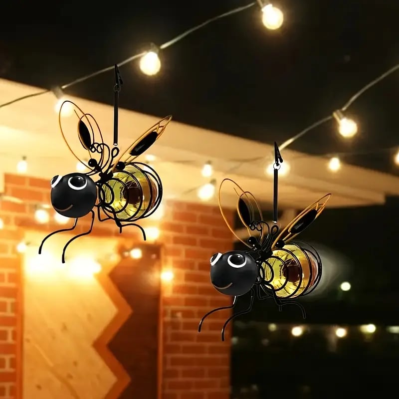 🐝Utomhushängande solcellslampa för bin - perfekt present till växtälskare, mammor eller vem som helst som ler ❤️