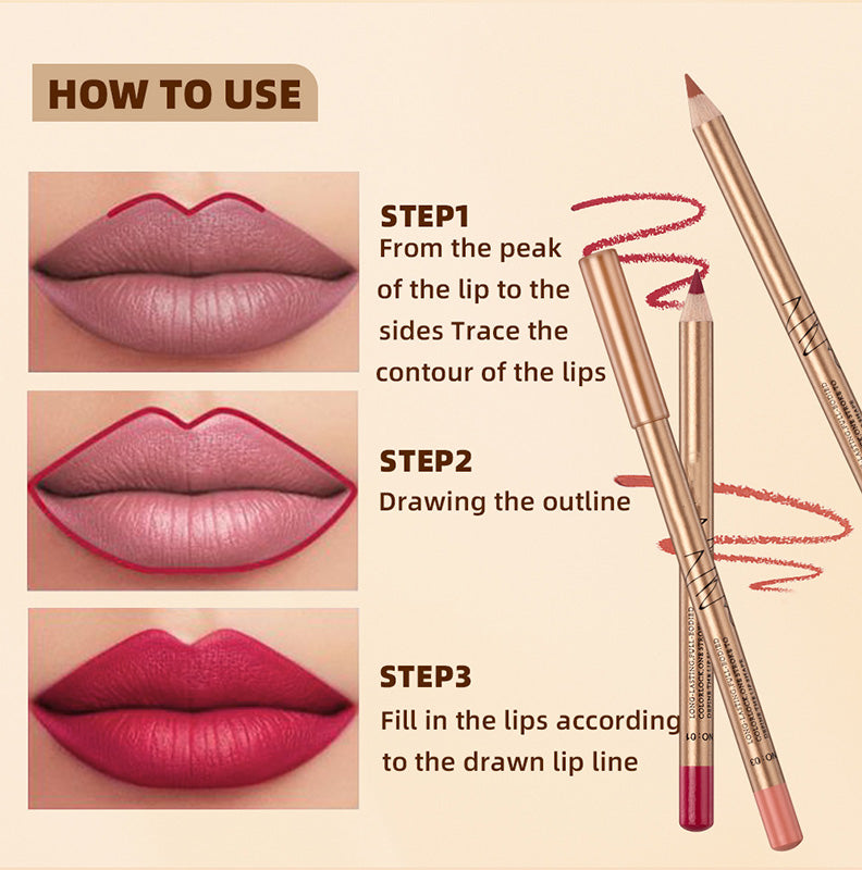 👄 50 % RABATT! 💄 Set med 12 färger av smetfria läppennor – Hållbara, krämiga och vattenfasta – perfekta för vardagsbruk eller professionell sminkning 🎨